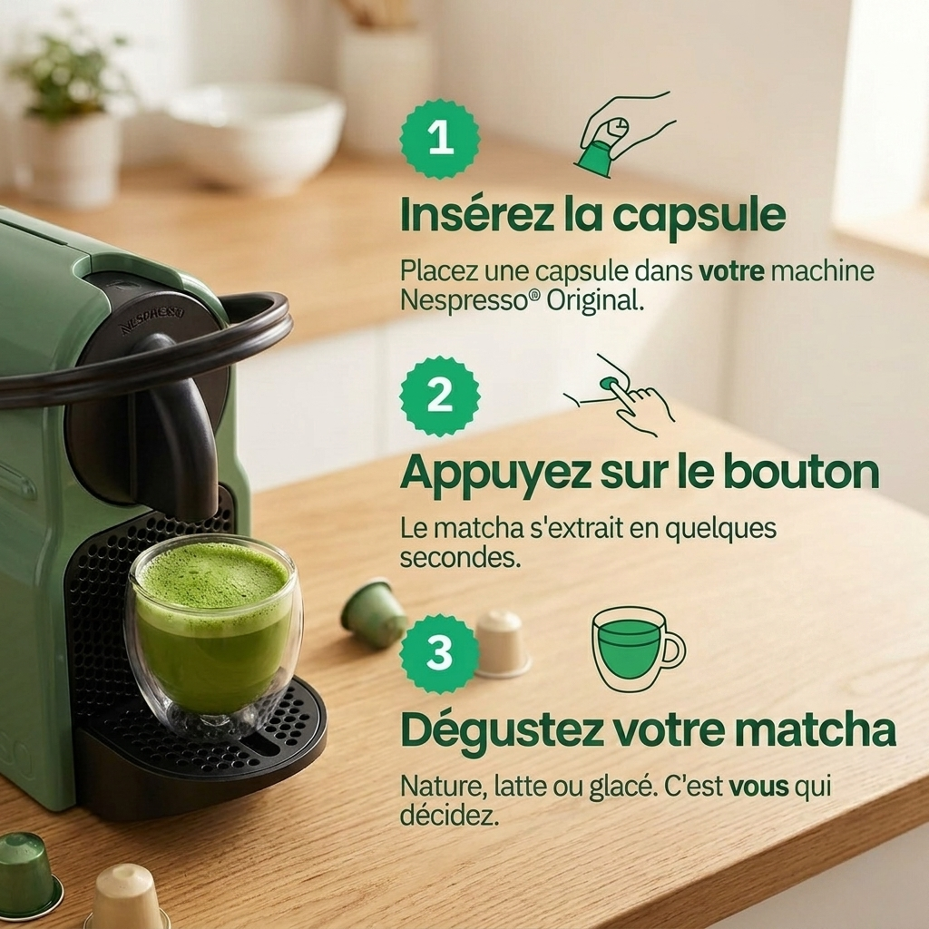 Capsules Matcha compatibles Nespresso® - Vanille