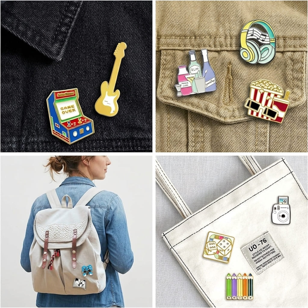 Badges Émaillés en Lot de 11
