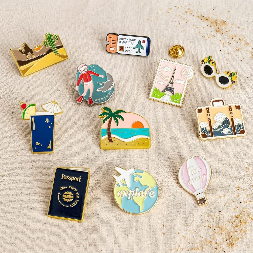 Badges Émaillés en Lot de 11