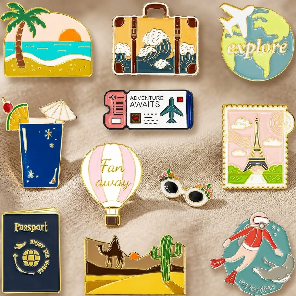 Badges Émaillés en Lot de 11