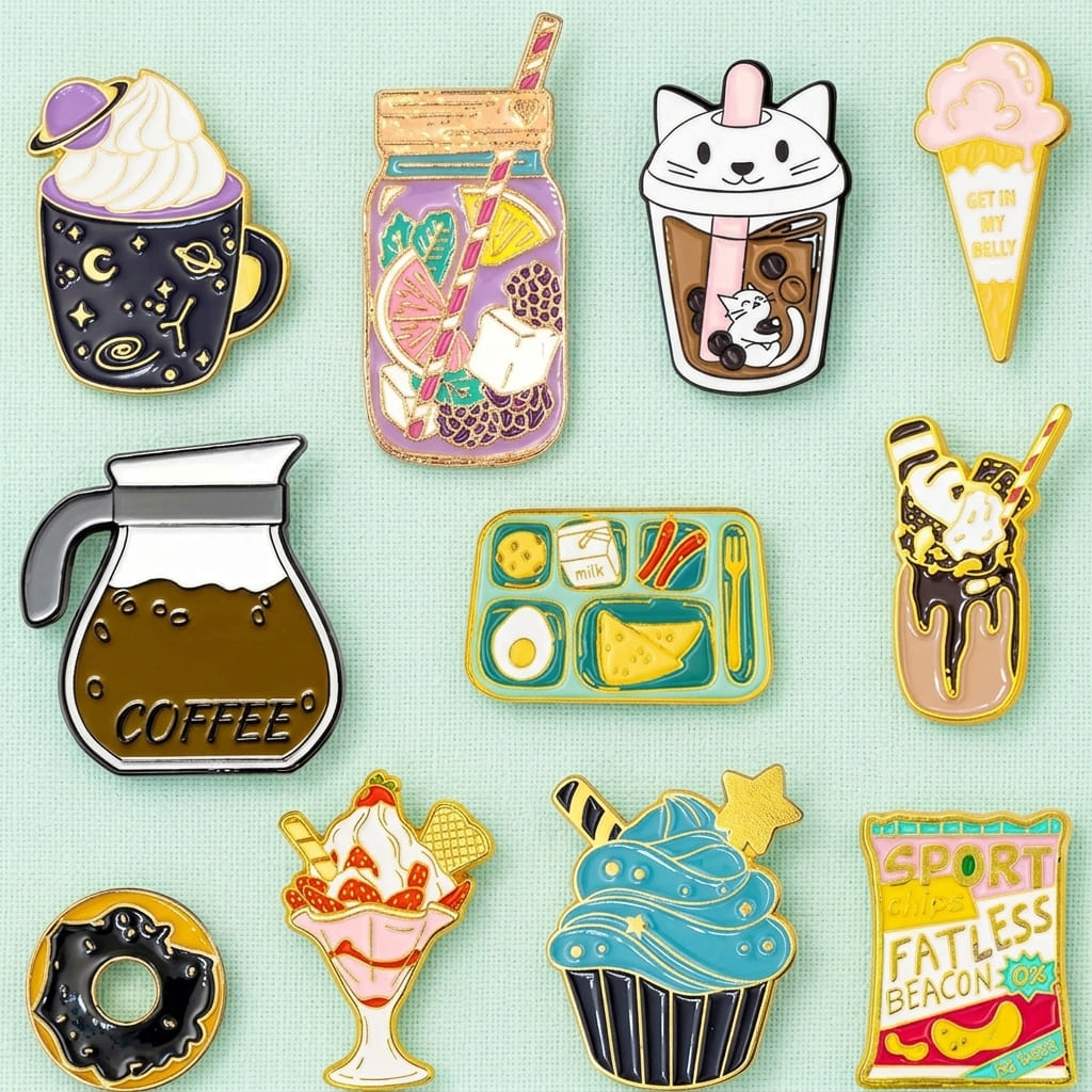 Badges Émaillés en Lot de 11