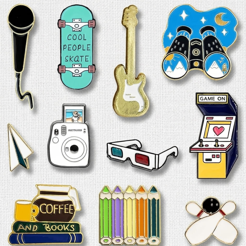 Badges Émaillés en Lot de 11
