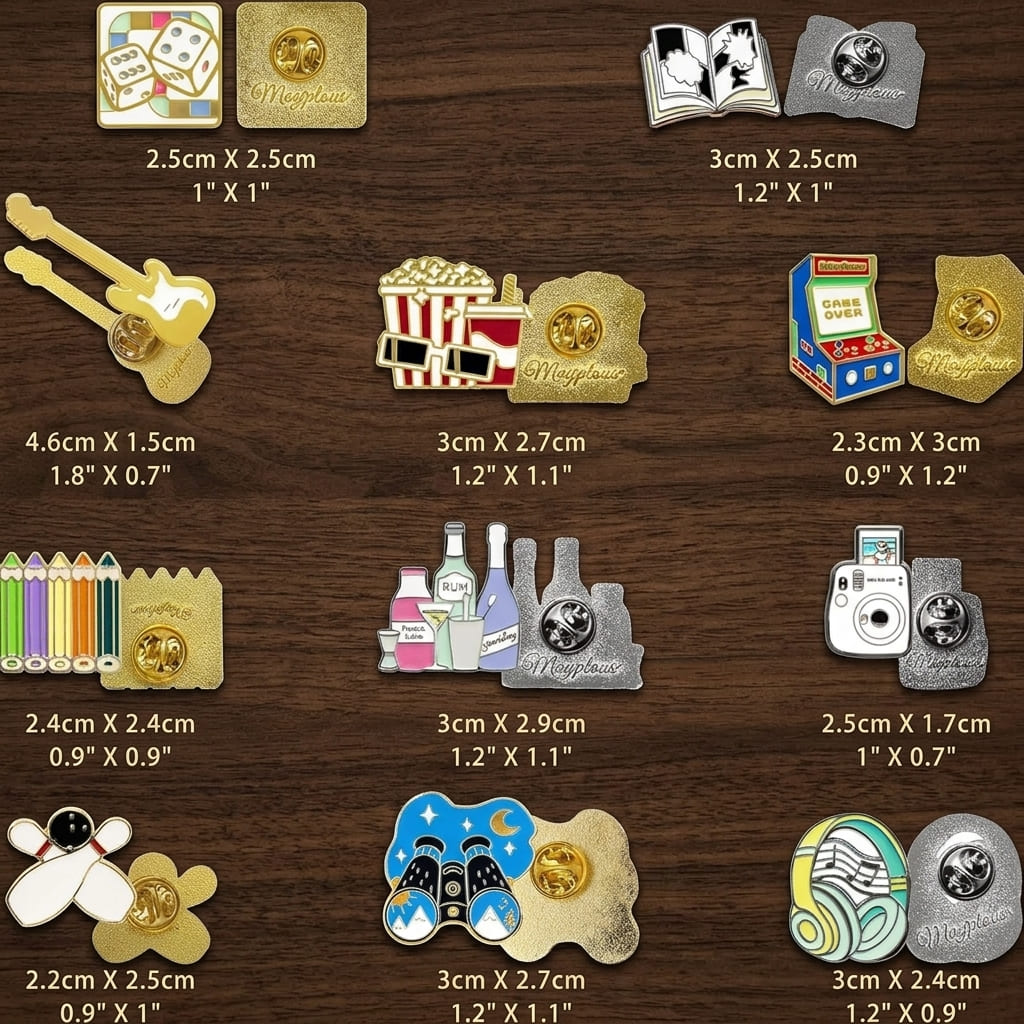 Badges Émaillés en Lot de 11