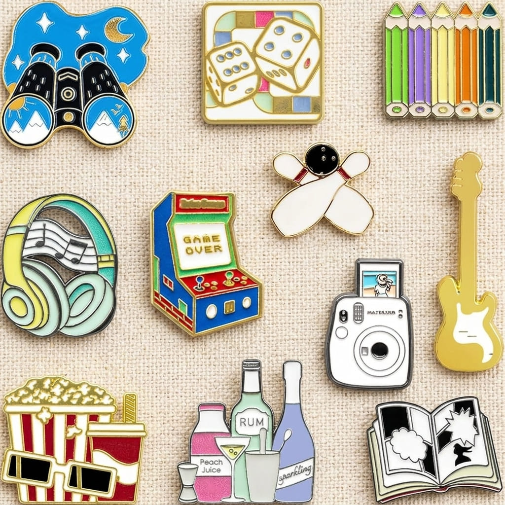 Badges Émaillés en Lot de 11