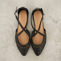 Ballerines Cuir Femme à Lacets