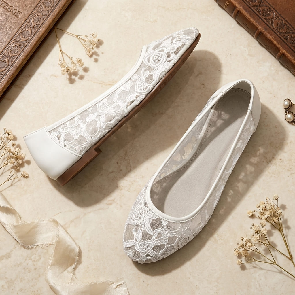 Ballerines Femme en Dentelle