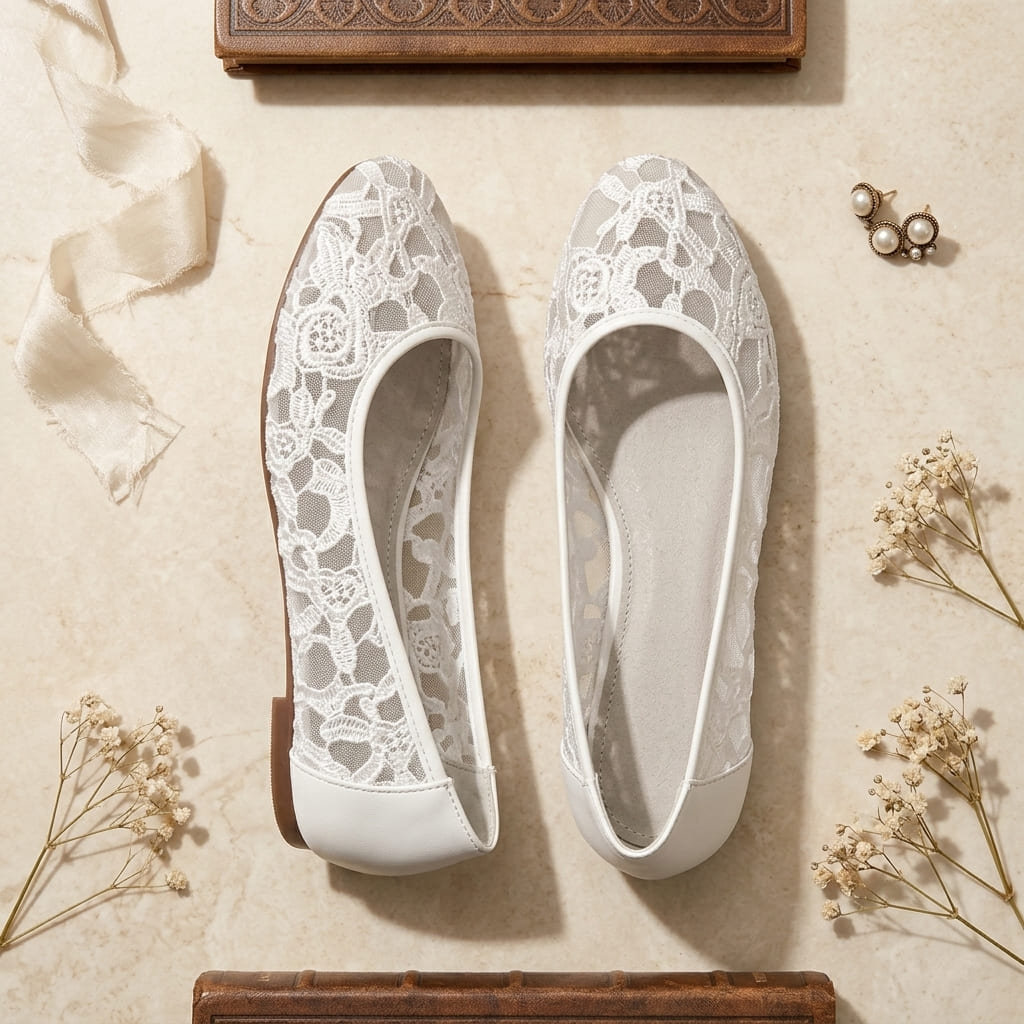 Ballerines Femme en Dentelle