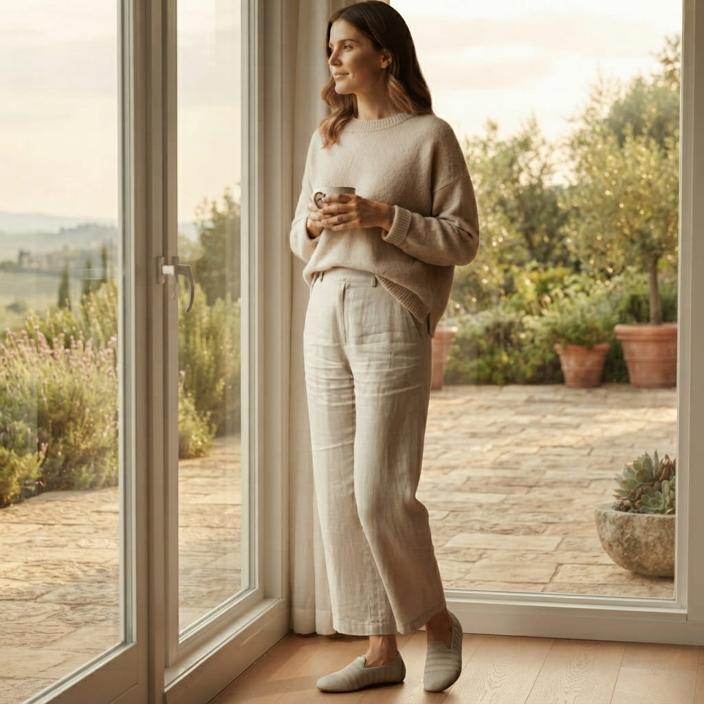 Ballerines Femme en Tricot Slip-on