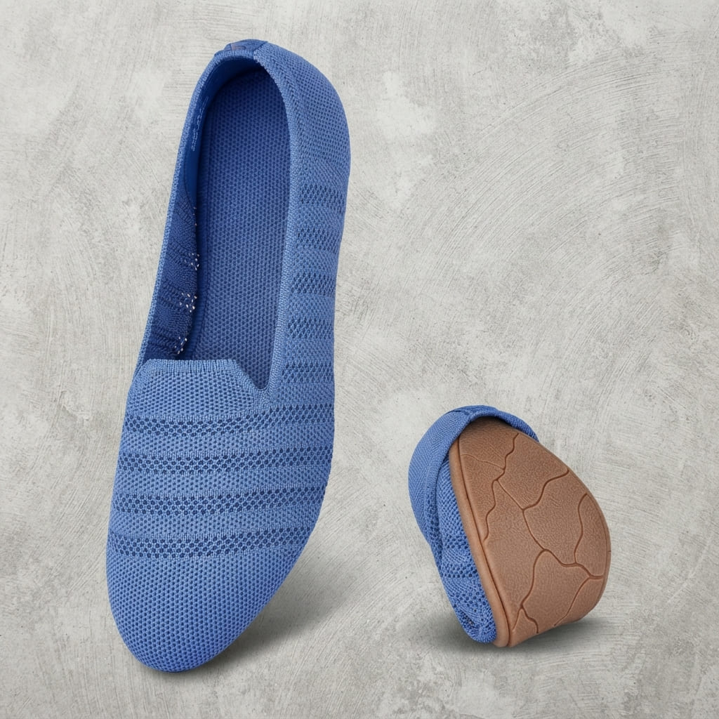 Ballerines Femme en Tricot Slip-on