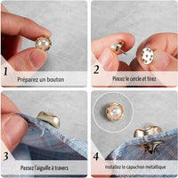 Boutons de Broche Invisibles – Lot de 30