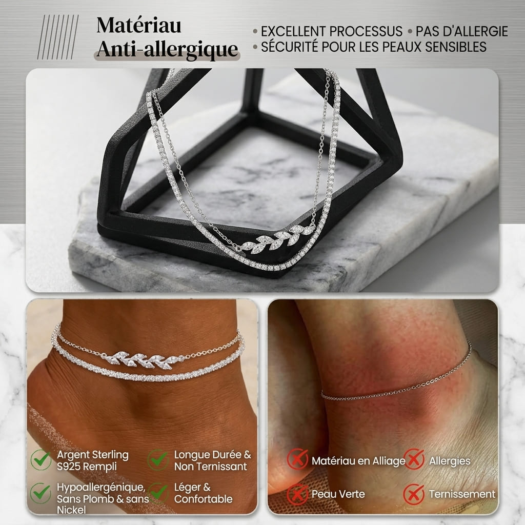Bracelet de Cheville Argent 925