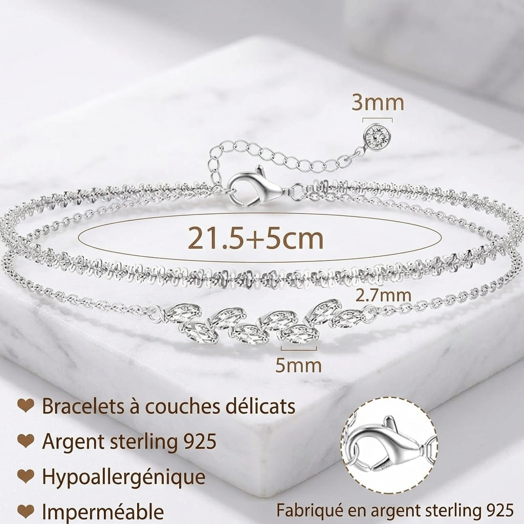 Bracelet de Cheville Argent 925