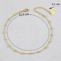 Bracelet de Cheville Femme – Étoiles et Cœur