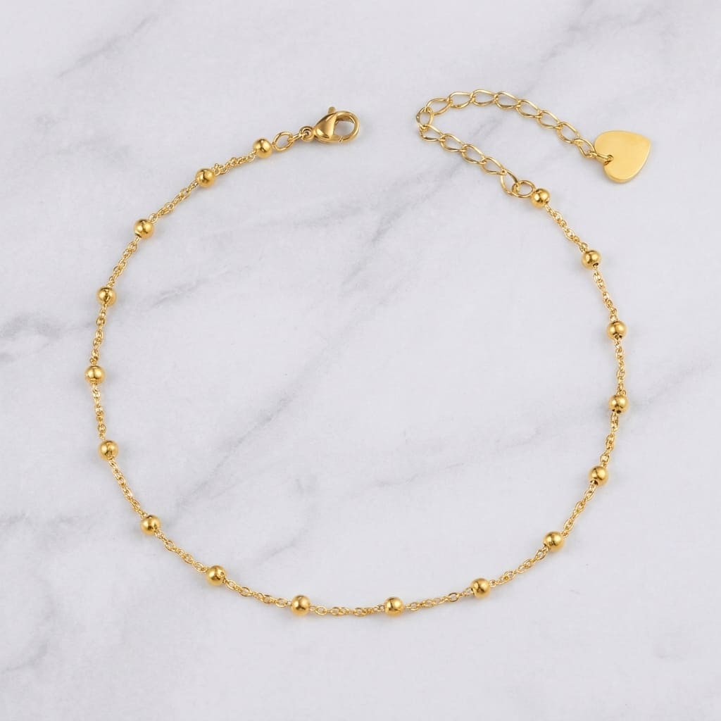 Bracelet de Cheville Femme – Étoiles et Cœur