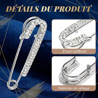 Broche Strass Argentée