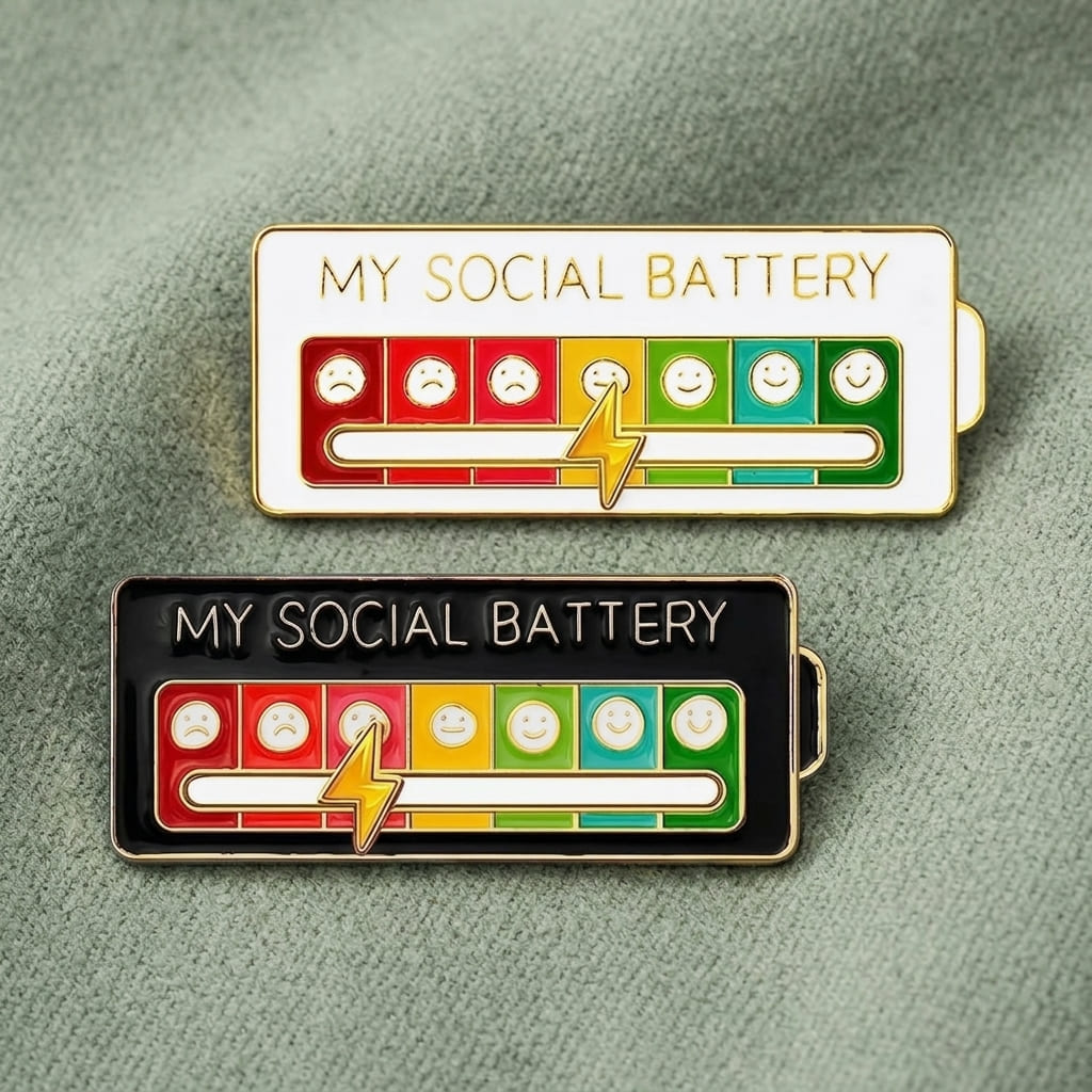 Broches Batterie Sociale – Lot de 2