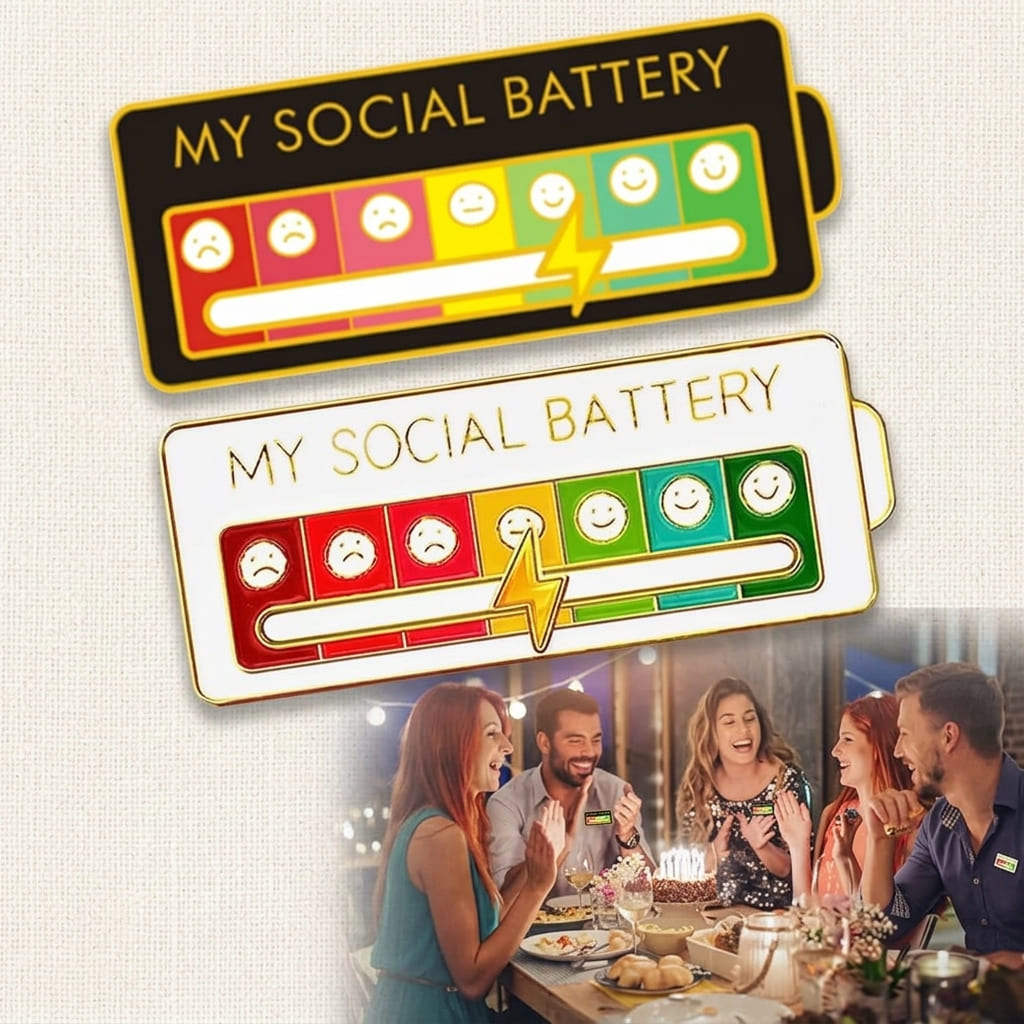 Broches Batterie Sociale – Lot de 2