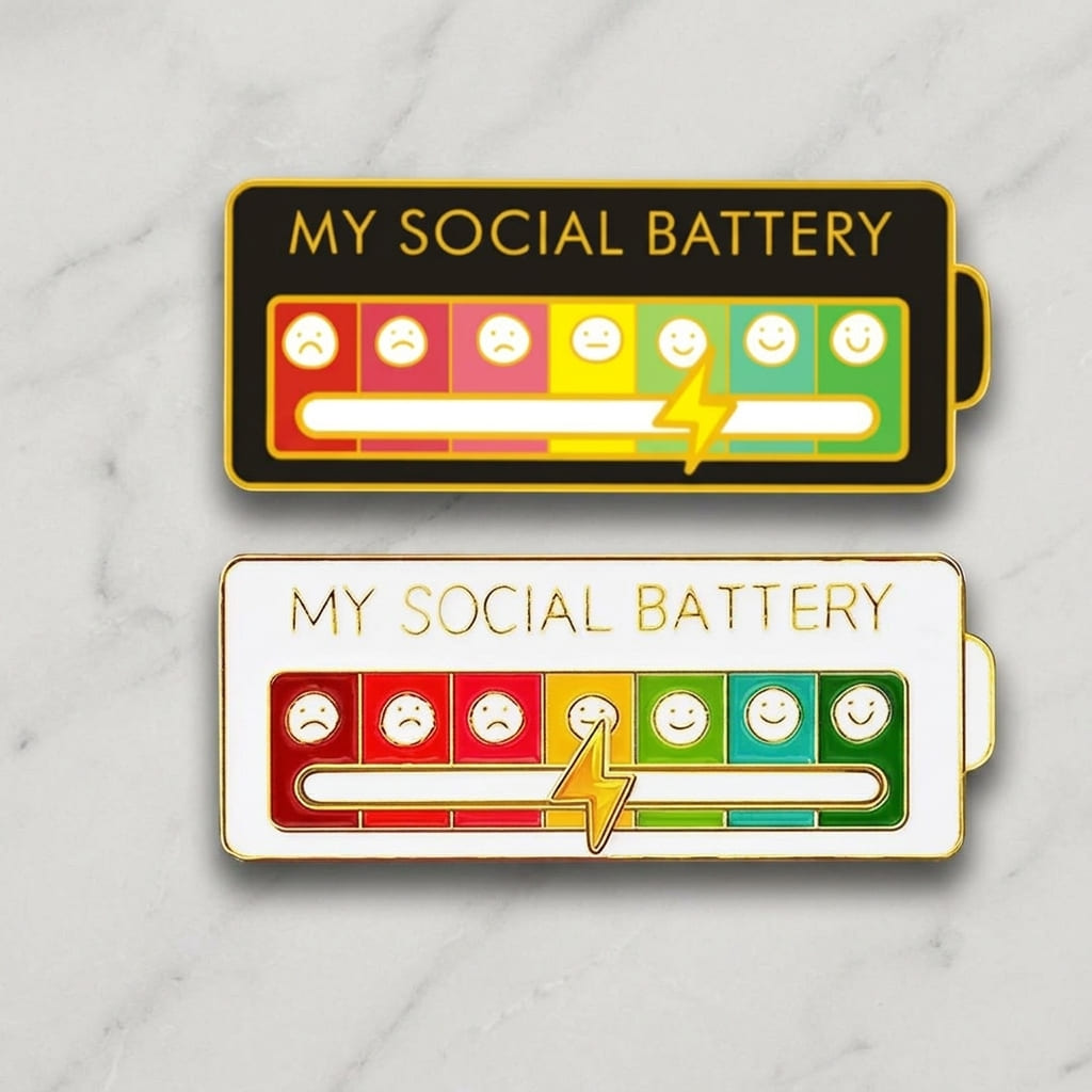 Broches Batterie Sociale – Lot de 2
