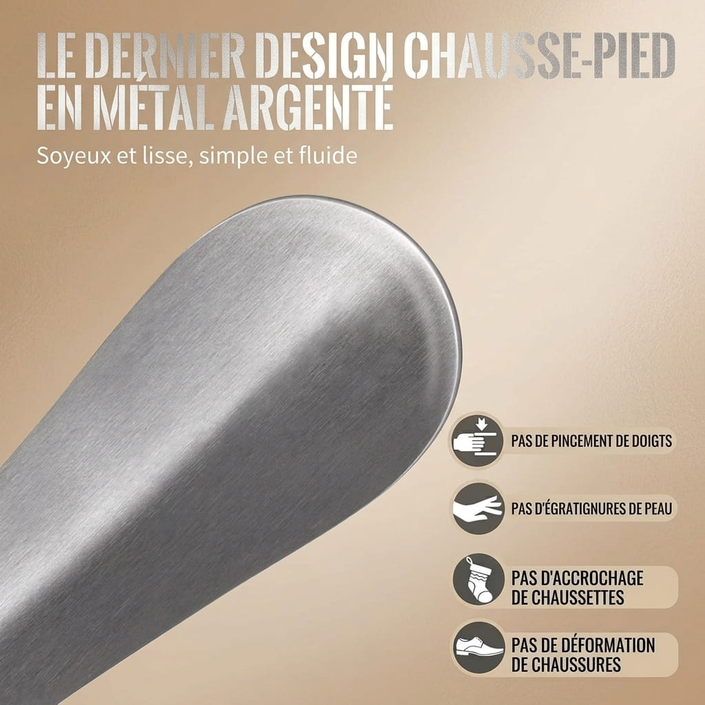 Chausse-Pied Long 30 cm en Acier Inoxydable