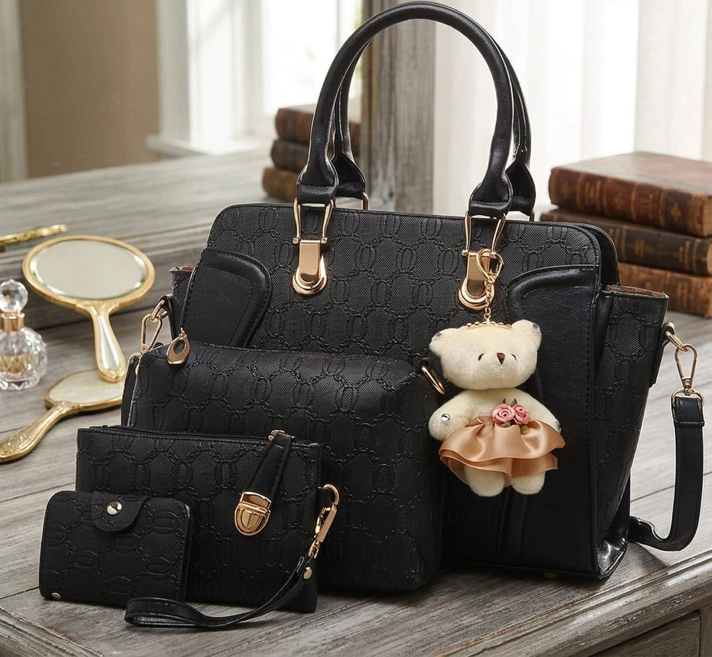 Ensemble Sac à Main Femme Cuir PU – 4 Pièces