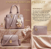 Ensemble Sac à Main Femme Cuir PU – 4 Pièces