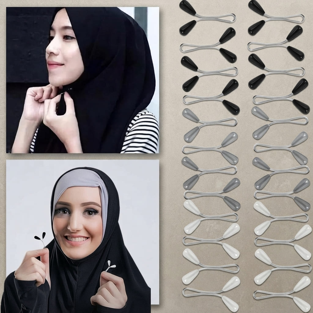 Épingles Hijab Perlées – Lot de 24