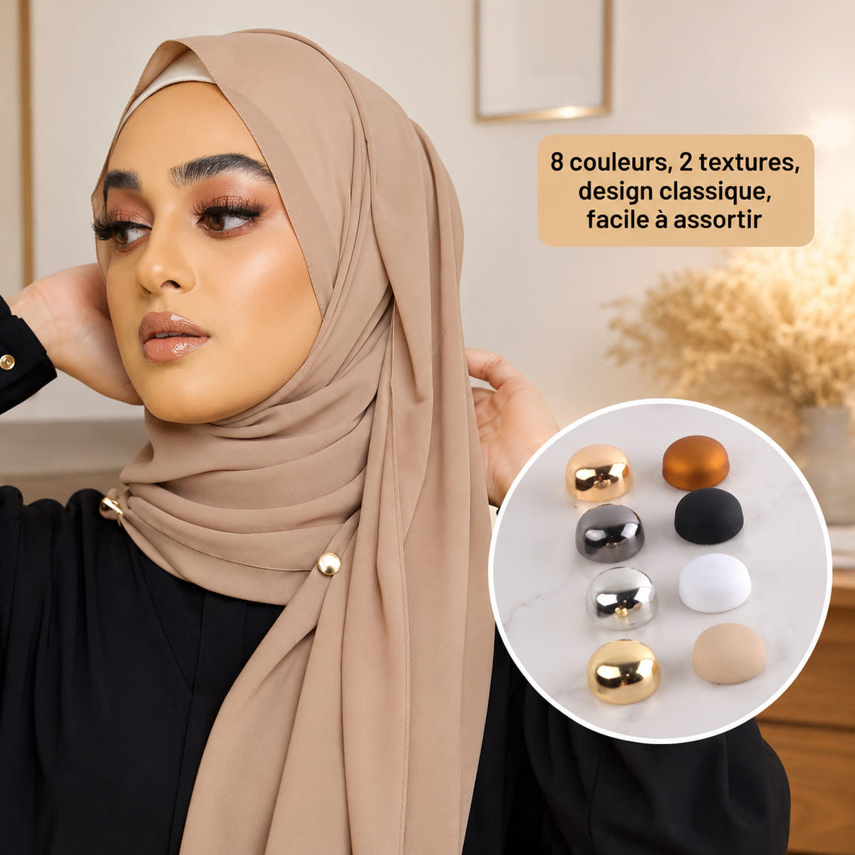 Épingles Magnétiques Hijab – Lot de 8