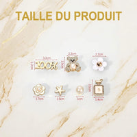 Lot de 16 Charms Chaussures en Strass