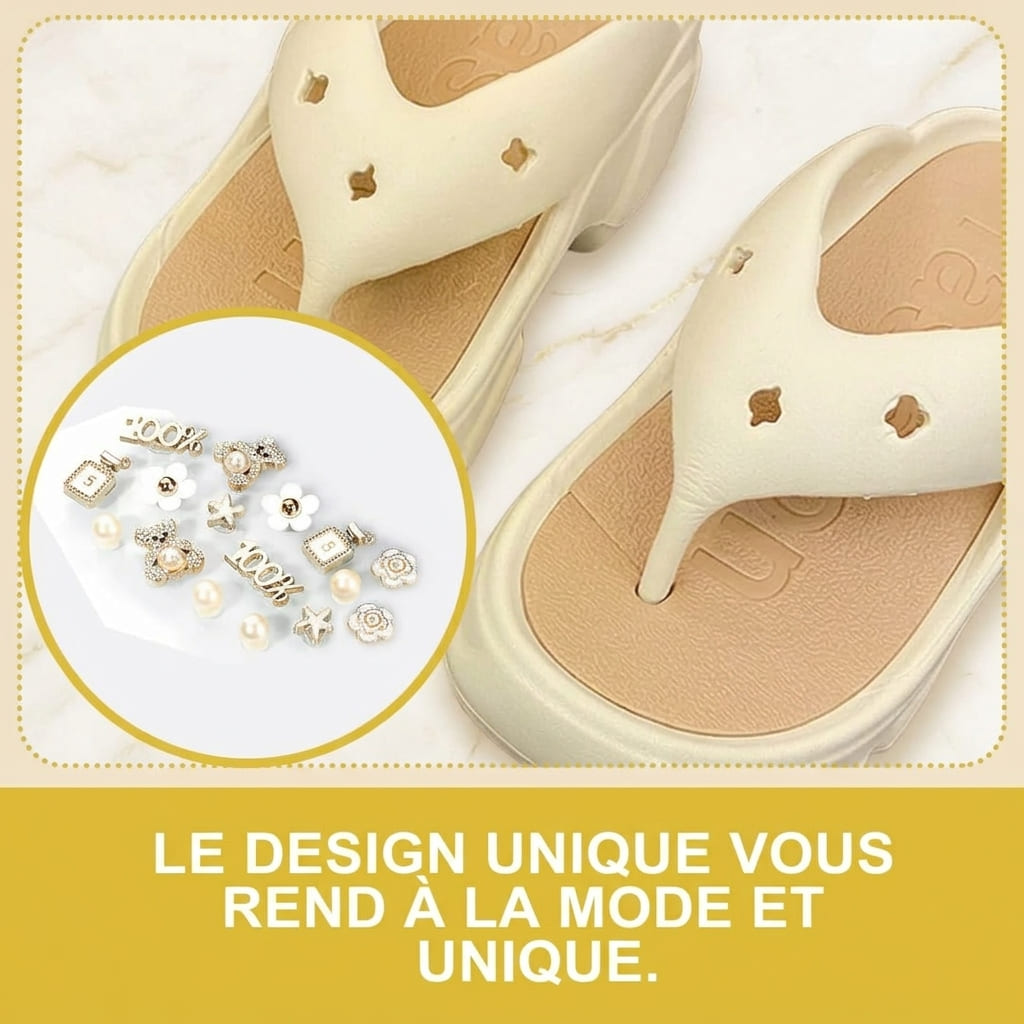 Lot de 16 Charms Chaussures en Strass