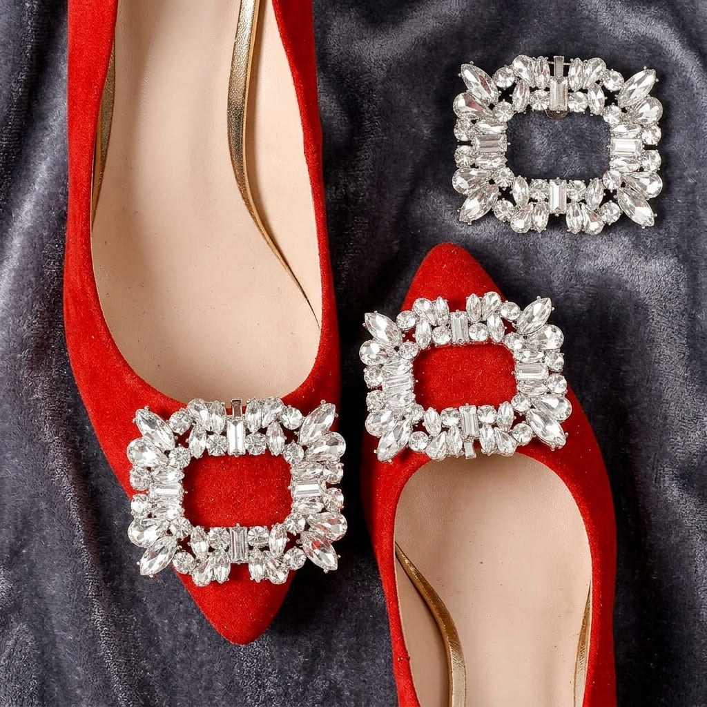 Pinces à Chaussures Strass en Lot de 2