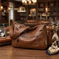 Sac Bandoulière Femme Cuir Souple – Multi-Poches Léger