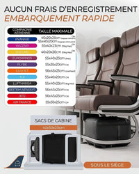Sac à Dos Cabine 24L – Bagage Avion 40x30x20 Antivol